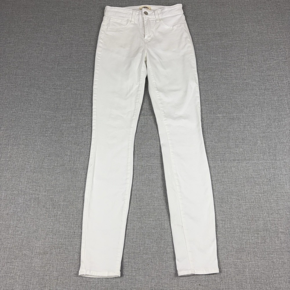 L'AGENCE‎ Jeans Womens 25 White Skinny Extra-Slim Stretch Denim 5-Pocket
